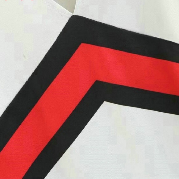 1S left: white stretch stripe bodysuit - Picture 4 of 5